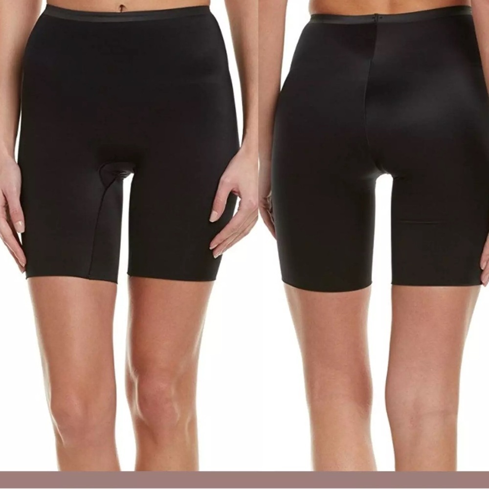 SPANX Hide & Sleek Pretty Smart Mid-Thigh Shorts in Black Size XL